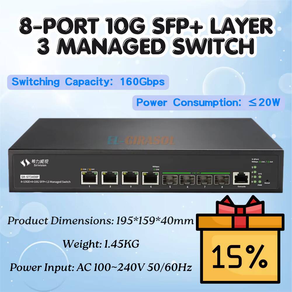 Sfp+ 10G Managed Switch 8 Port - Sirivision 8 Port 10G SFP+ L3
