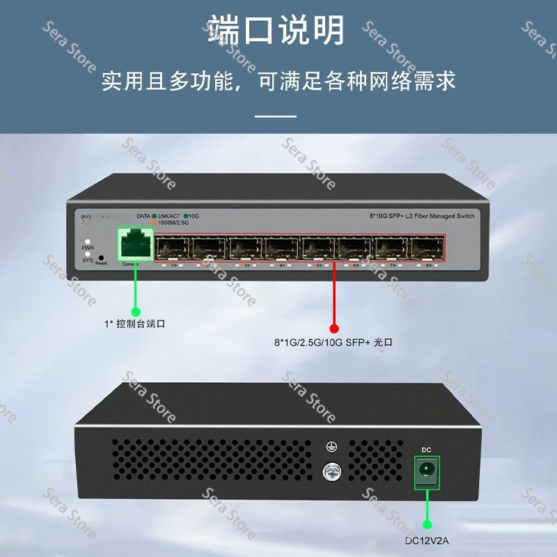 Sfp+ 10G Managed Switch 8 Port - 8 Ports Full 10 Gigabit Ethernet