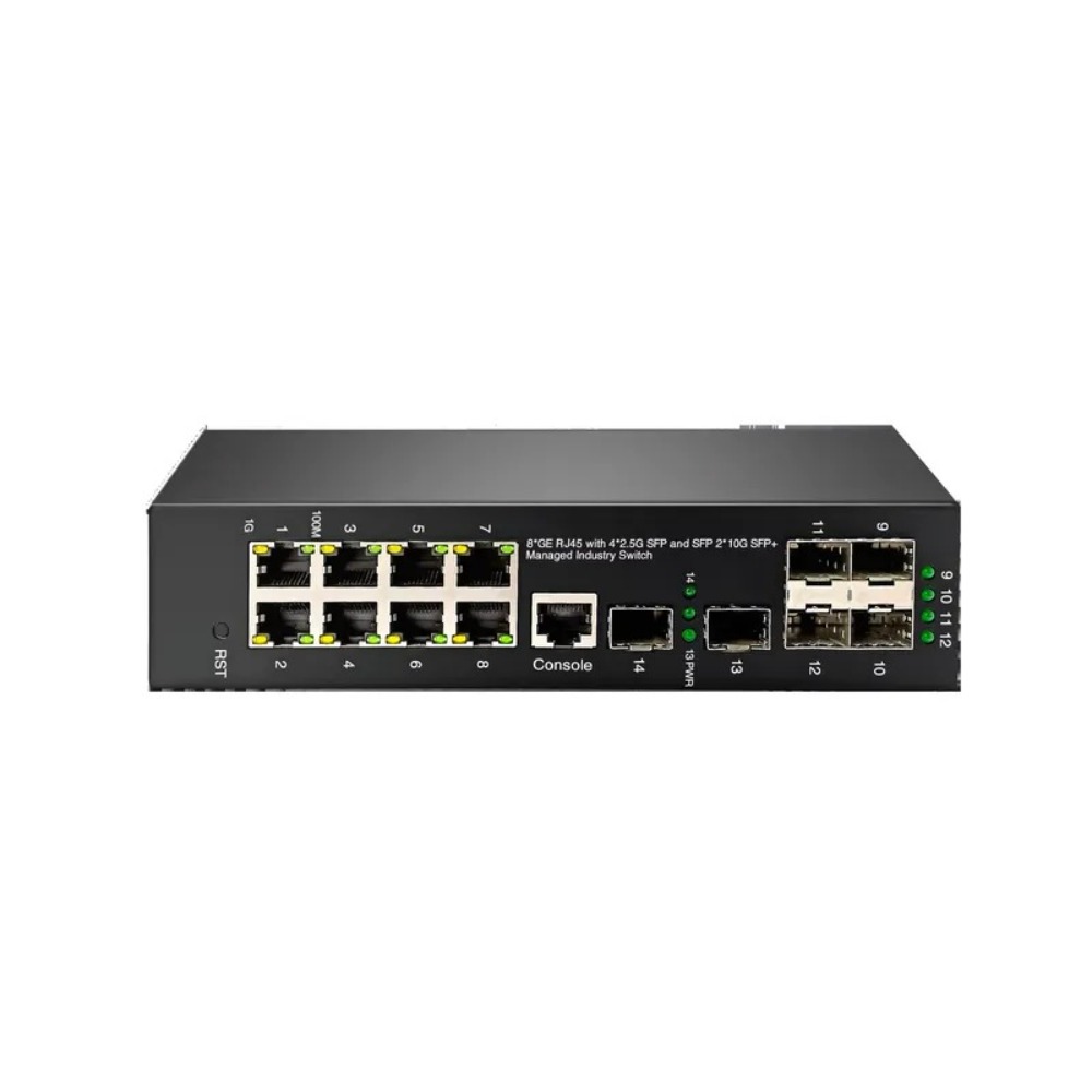 Sfp+ 10G Managed Switch 8 Port - Industrial-grade 10G managed PoE switch, featuring