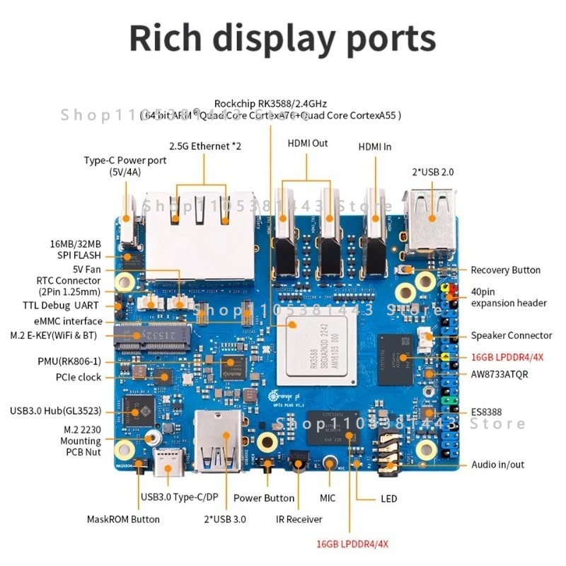 Orange Pi 5 Plus 32gb R-am Sin - Orange Pi 5 Plus 32Gb ulasan dan harga