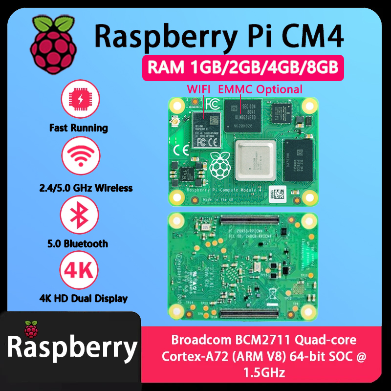 Raspberry Pi CM4 1GB/2GB/4GB/8 - Raspberry Pi Cm4 8Gb Ram 32Gb Emmc Wifi ulasan dan harga