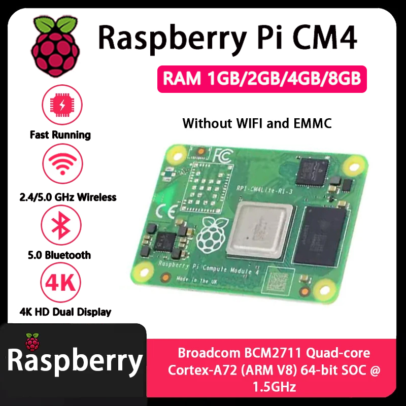 Raspberry Pi CM4 1GB/2GB/4GB/8 - Raspberry Pi Cm4 8Gb Ram 32Gb Emmc Wifi ulasan dan harga