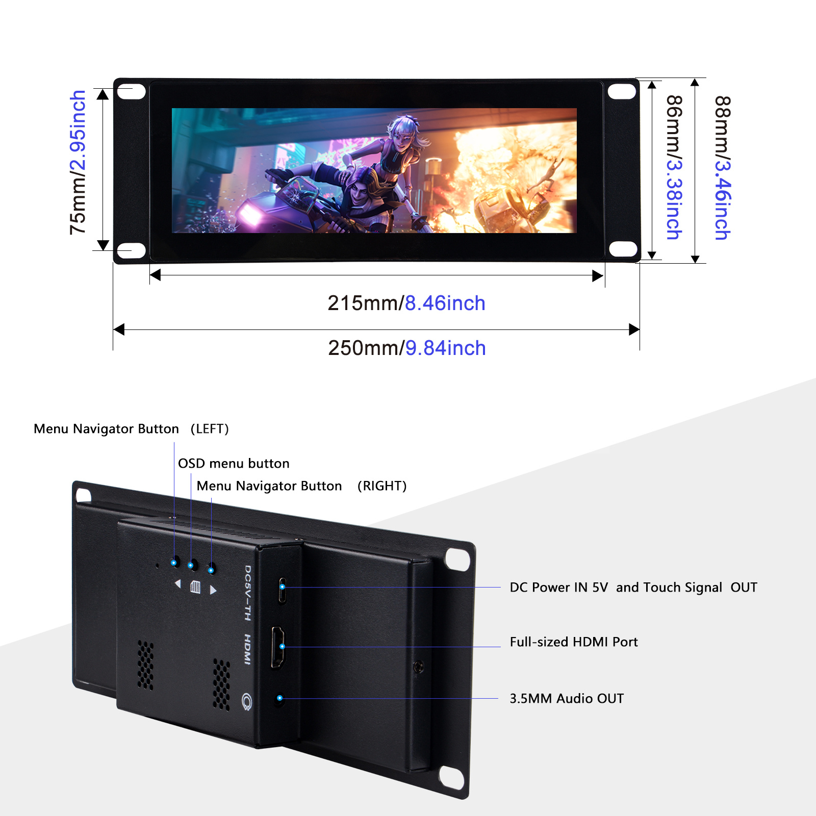 DeskPi 7.84-inch Touch Screen  - Deskpi Super6C ulasan dan harga