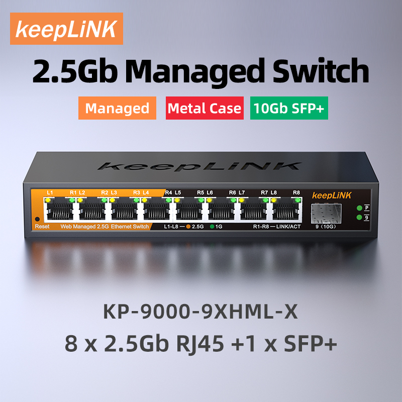 KeepLiNK 2.5Gb Managed Switch  - Sfp+ 10G Managed Switch 8 Port ulasan dan harga