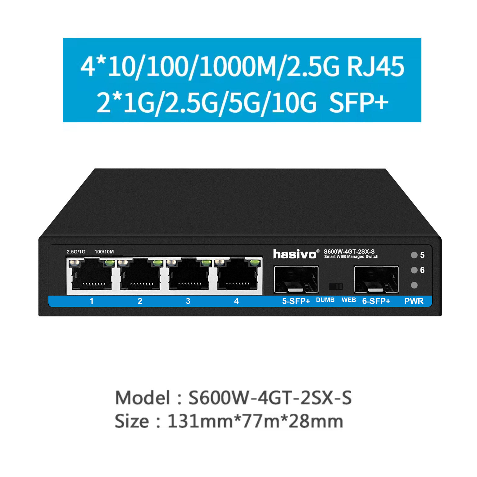 Hasivo 2.5G Network Switch 4/5 - Sfp+ 10G Managed Switch 8 Port ulasan dan harga