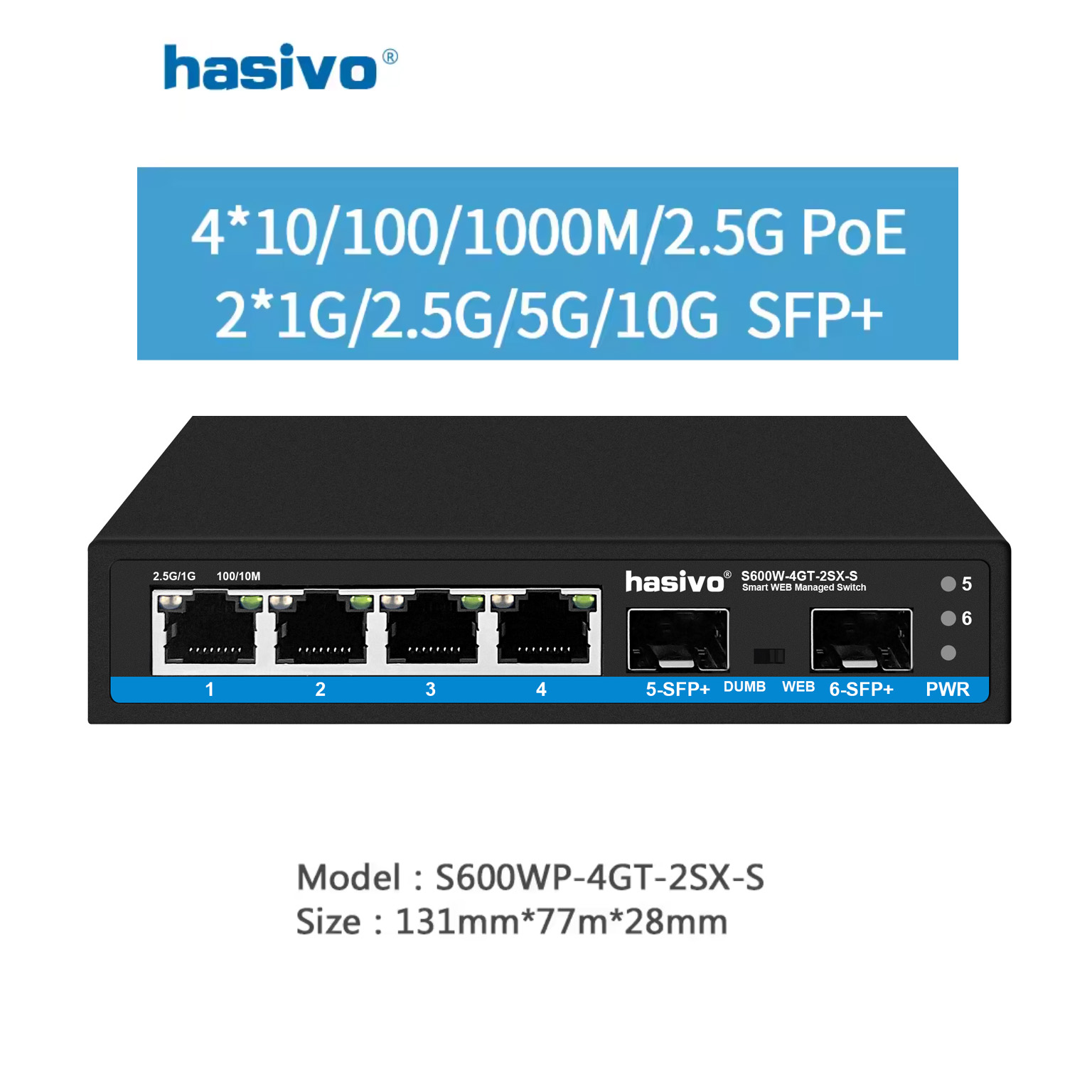 Hasivo 2.5G Network Switch 4/5 - Sfp+ 10G Managed Switch 8 Port ulasan dan harga