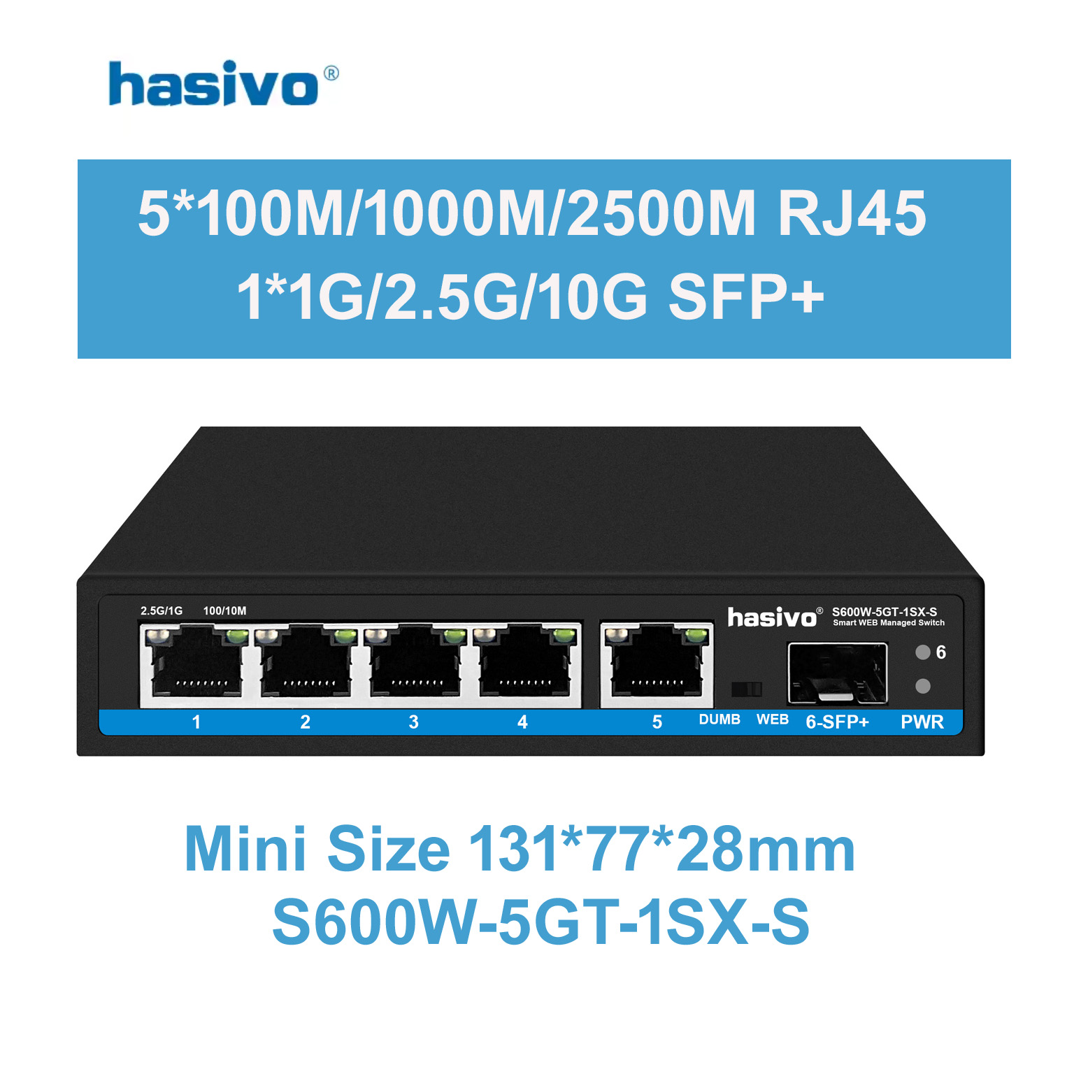 Hasivo 2.5G Network Switch 4/5 - Sfp+ 10G Managed Switch 8 Port ulasan dan harga