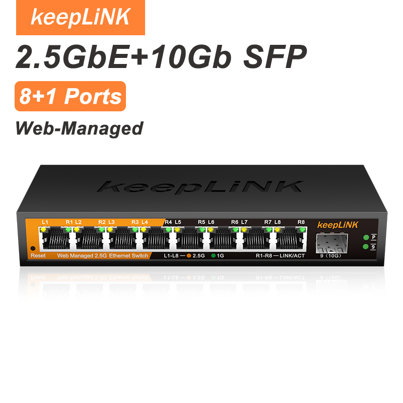 KeepLiNK KP-9000-9XHML-X 2.5Gb - Sfp+ 10G Managed Switch 8 Port ulasan dan harga