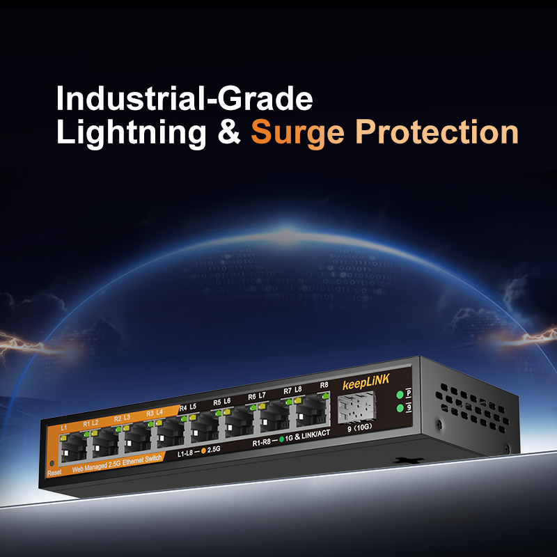 KeepLiNK KP-9000-9XHML-X 2.5Gb - Sfp+ 10G Managed Switch 8 Port ulasan dan harga