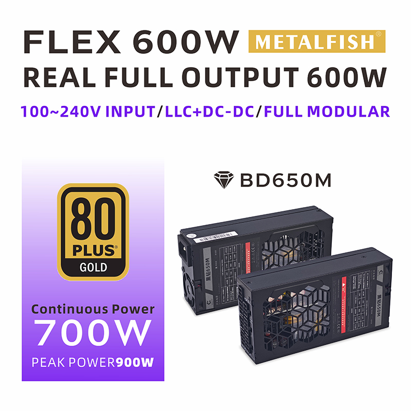 METALFISH Flex 600W Modular Po - Atx Power Supply 1U Flex 500W ulasan dan harga